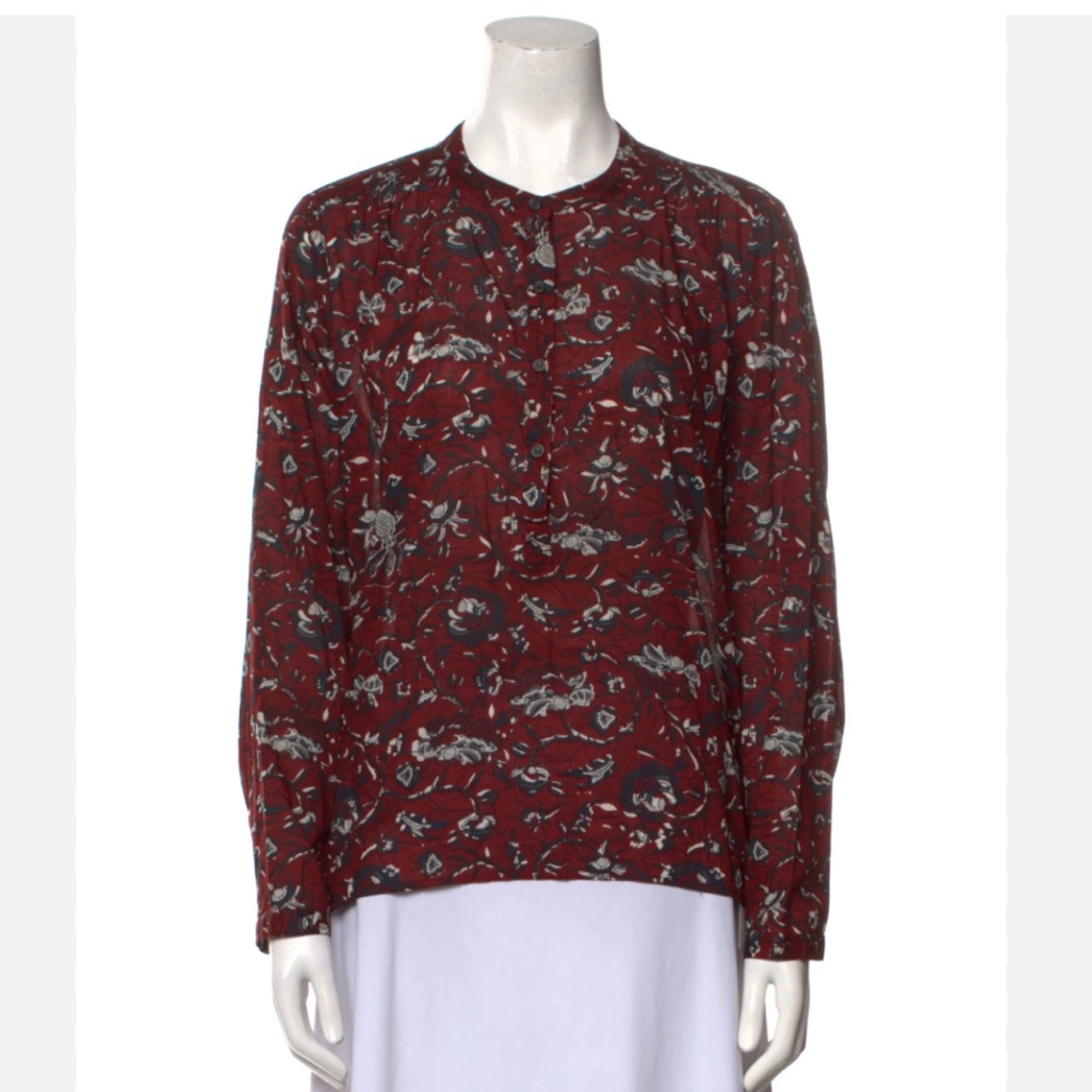 Toile Isabel Marant Floral Print Crew Neck Blouse
